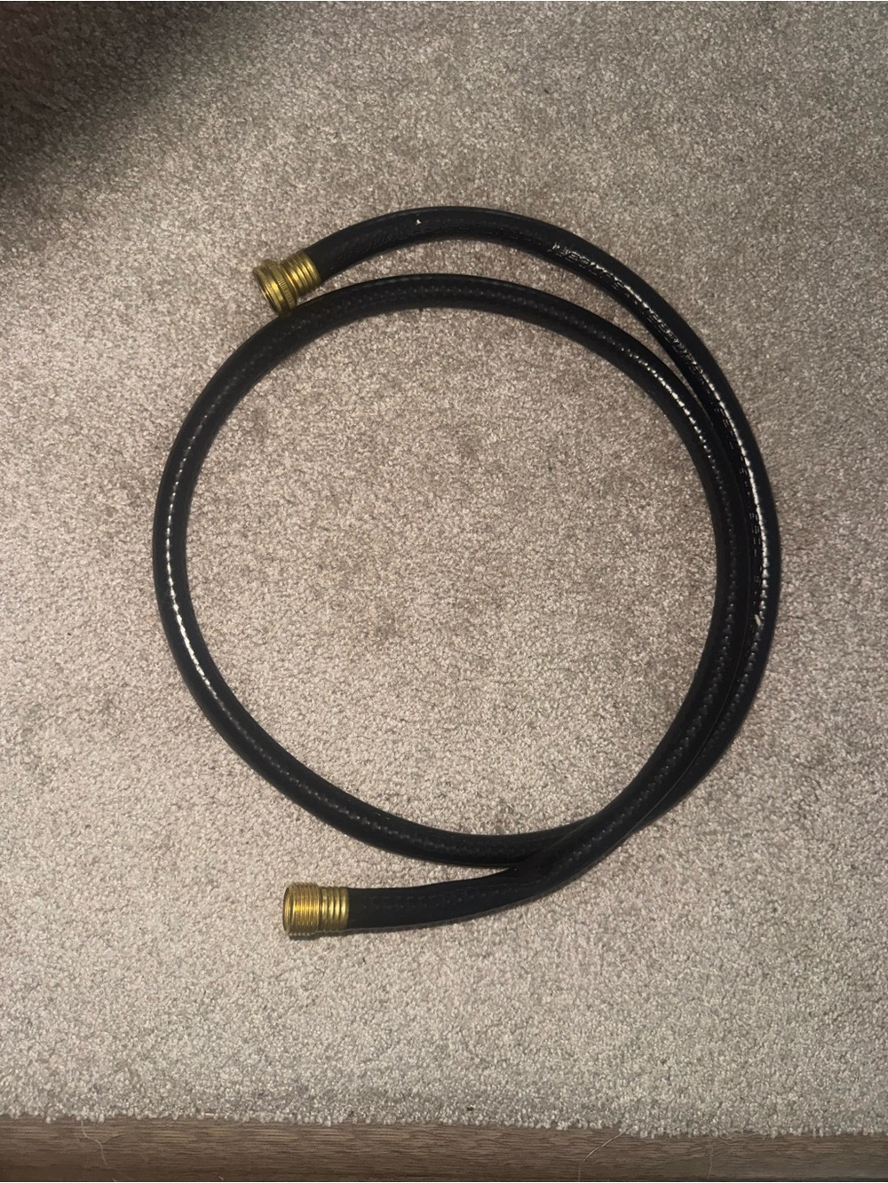Black Garden Hose with Brass Fittings